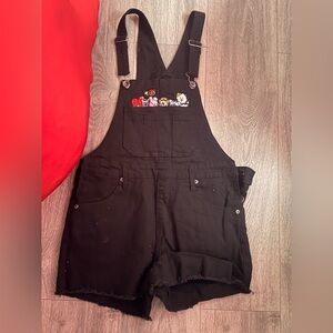 Black Denim Overalls with BT21 characters